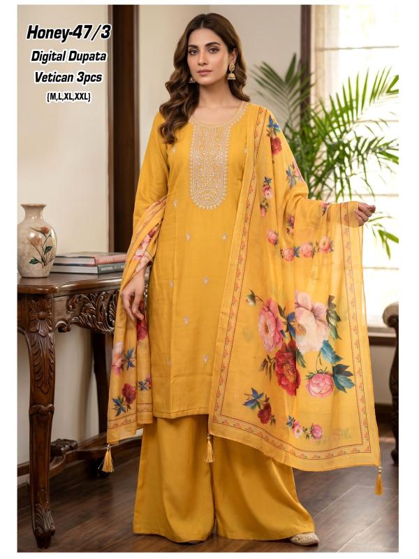 Desi kudi vatican silk 3pcs kurtis wholesale